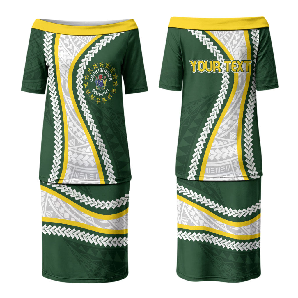 Cook Islands Rugby Personalized Avaiki Family Matching Puletasi and Hawaiian Shirt GO Kuki
