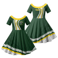 Cook Islands Rugby Personalized Avaiki Family Matching Summer Maxi Dress and Hawaiian Shirt GO Kuki