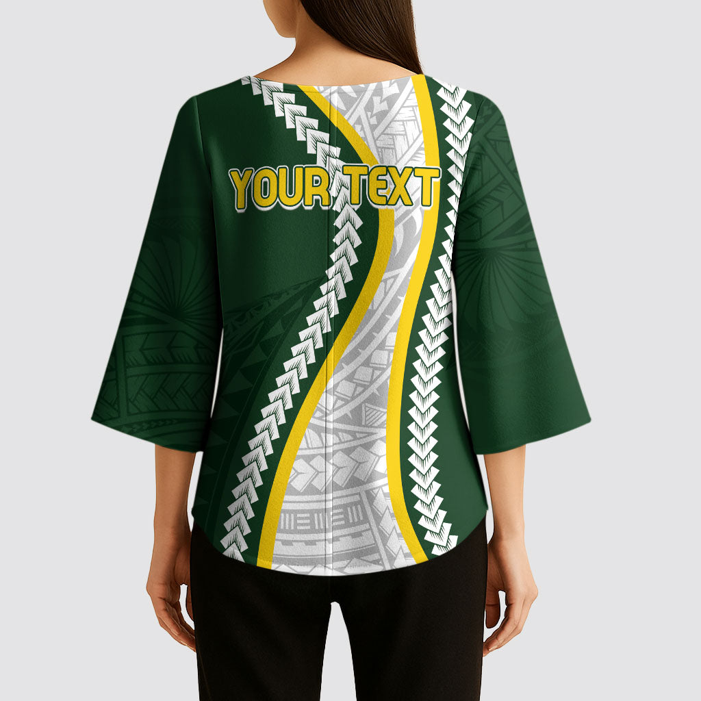 Cook Islands Rugby Personalized Avaiki Kimono Sleeve Blouse GO Kuki