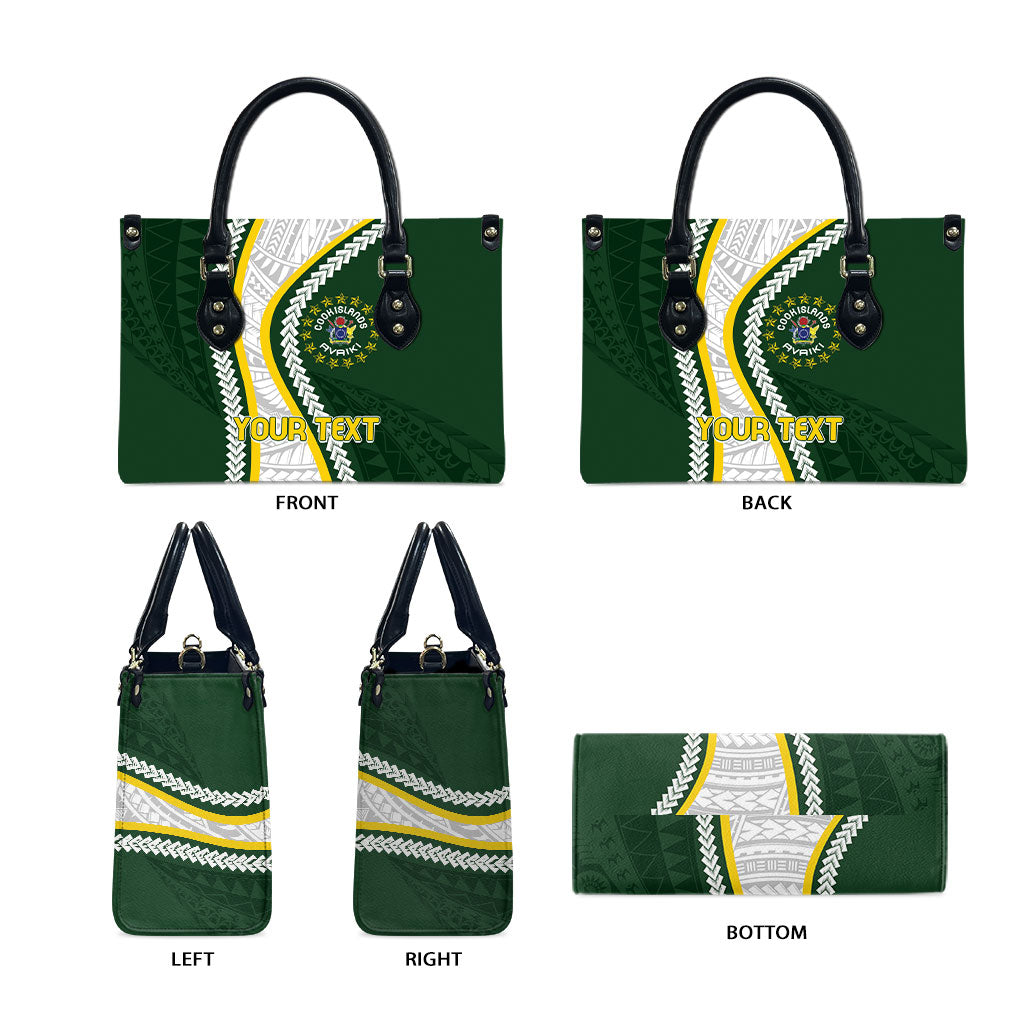 Cook Islands Rugby Personalized Avaiki Leather Bag GO Kuki