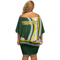 Cook Islands Rugby Personalized Avaiki Off Shoulder Short Dress GO Kuki