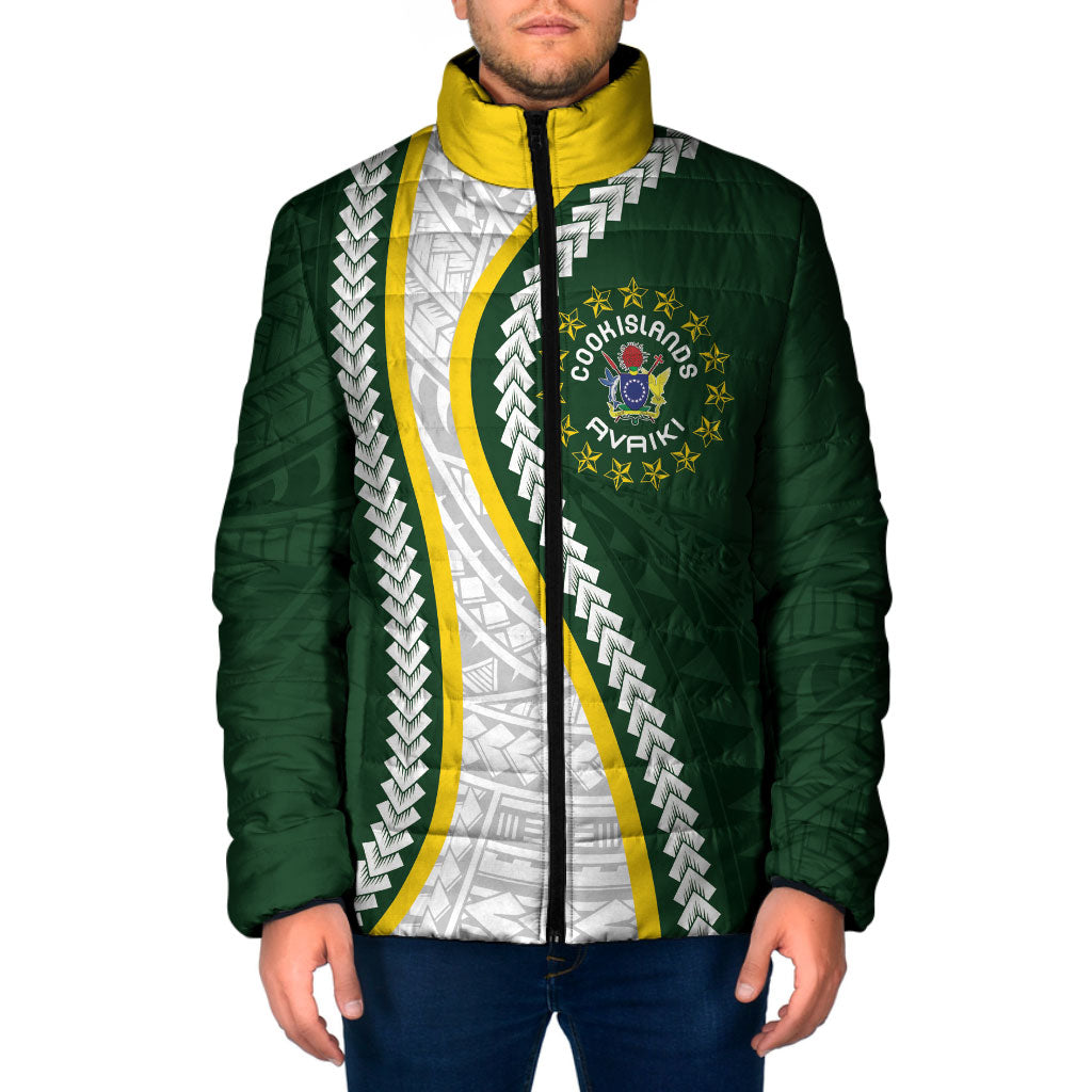 Cook Islands Rugby Personalized Avaiki Padded Jacket GO Kuki