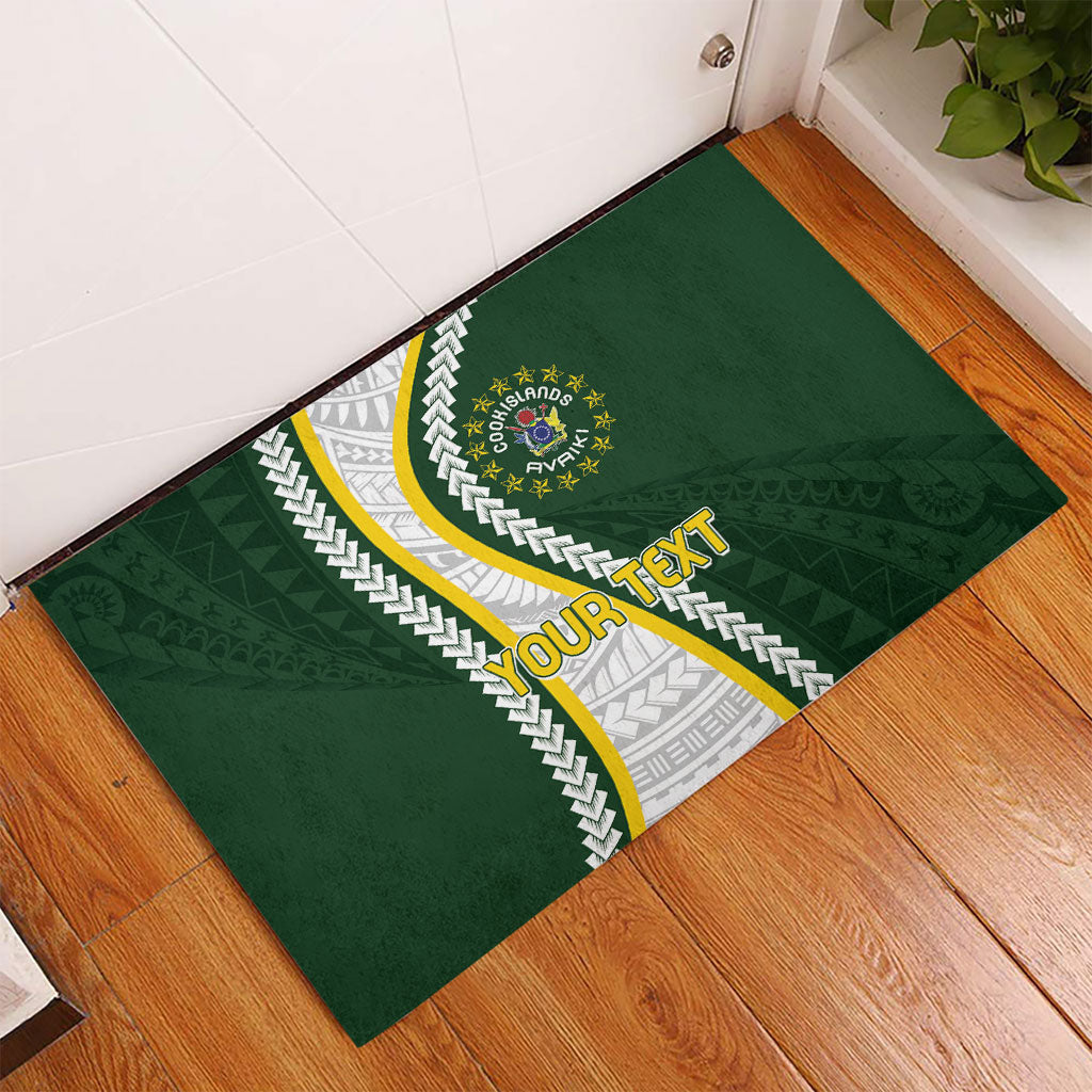 Cook Islands Rugby Personalized Avaiki Rubber Doormat GO Kuki