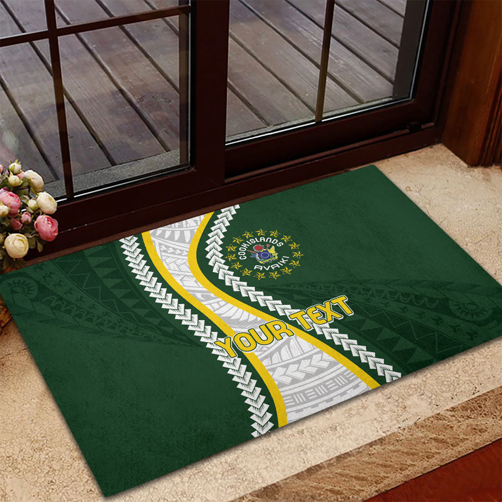 Cook Islands Rugby Personalized Avaiki Rubber Doormat GO Kuki