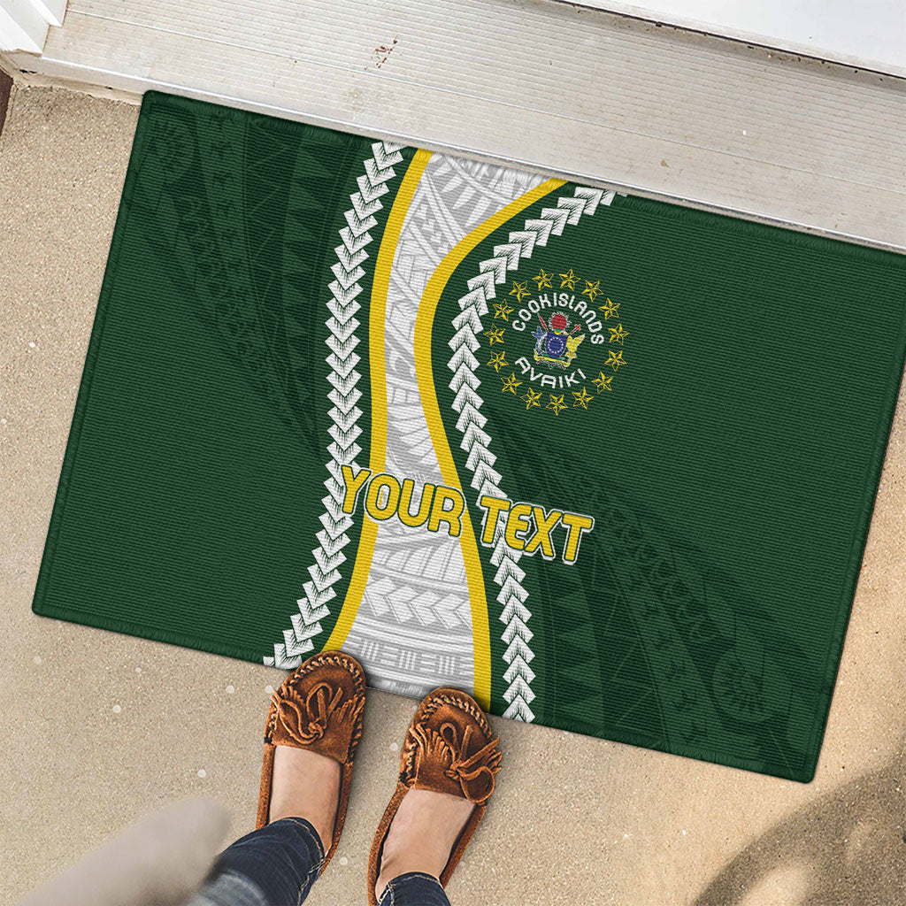 Cook Islands Rugby Personalized Avaiki Rubber Doormat GO Kuki