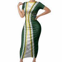 Cook Islands Rugby Personalized Avaiki Short Sleeve Bodycon Dress GO Kuki