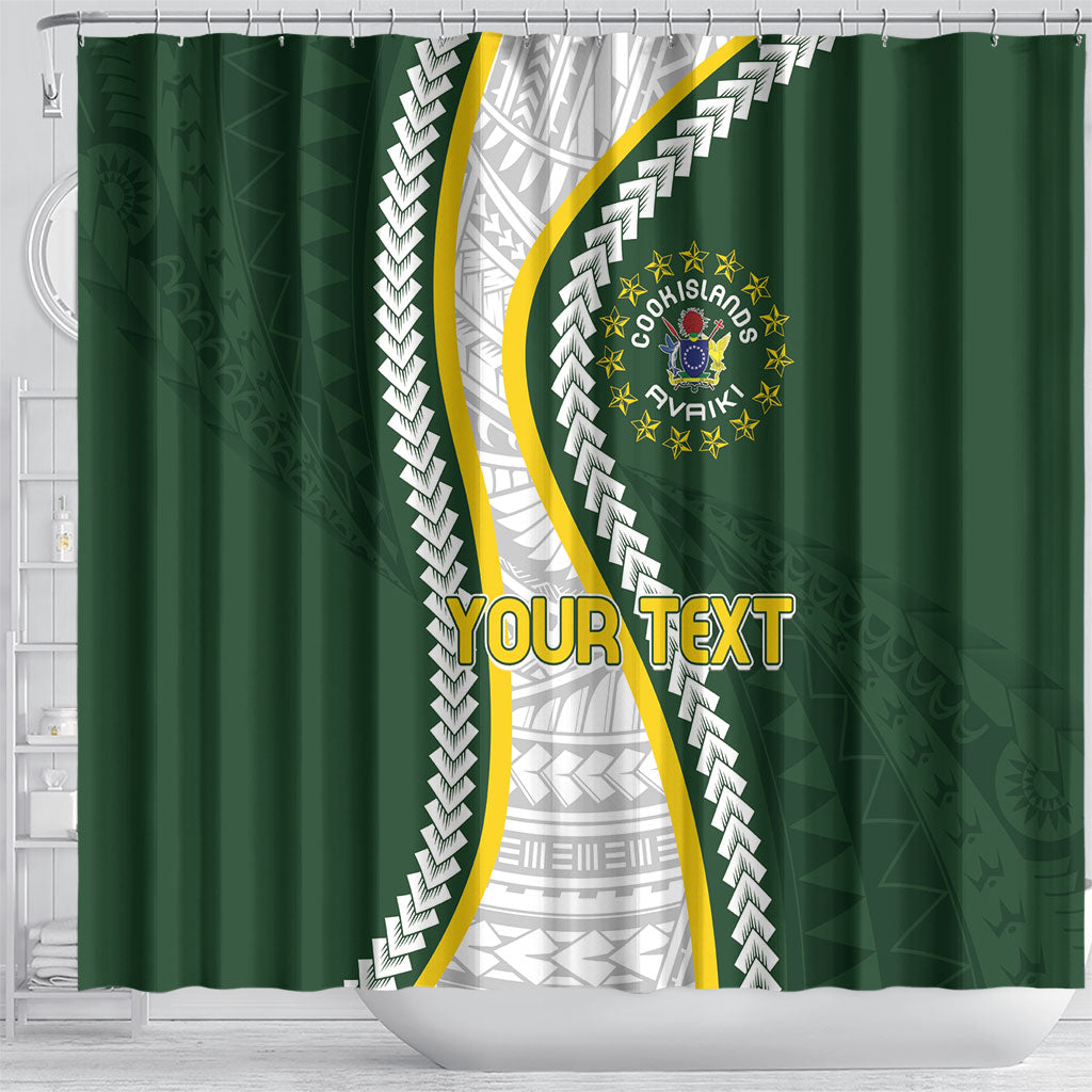 Cook Islands Rugby Personalized Avaiki Shower Curtain GO Kuki