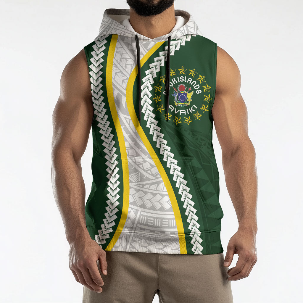 Cook Islands Rugby Personalized Avaiki Sleeveless Hoodie GO Kuki