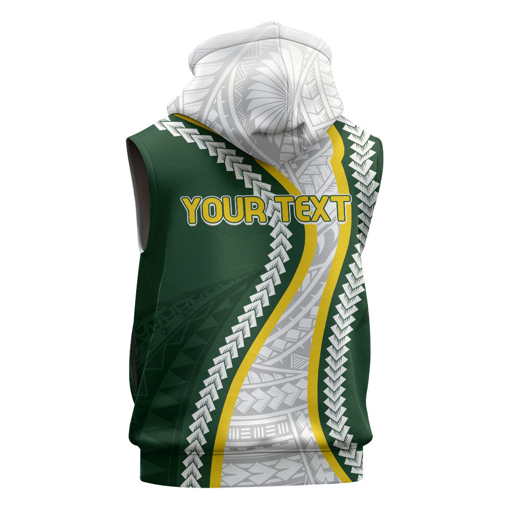 Cook Islands Rugby Personalized Avaiki Sleeveless Zip Hoodie GO Kuki