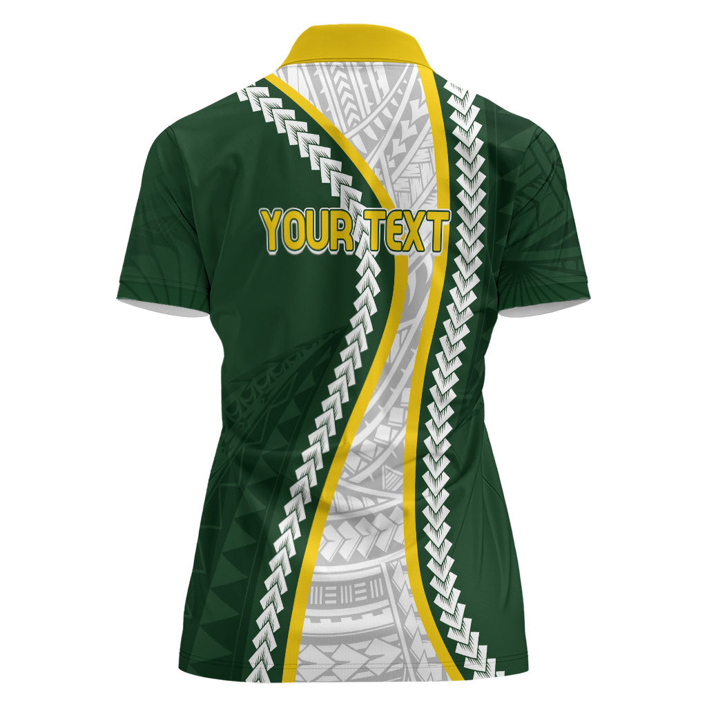 Cook Islands Rugby Personalized Avaiki Women Polo Shirt GO Kuki