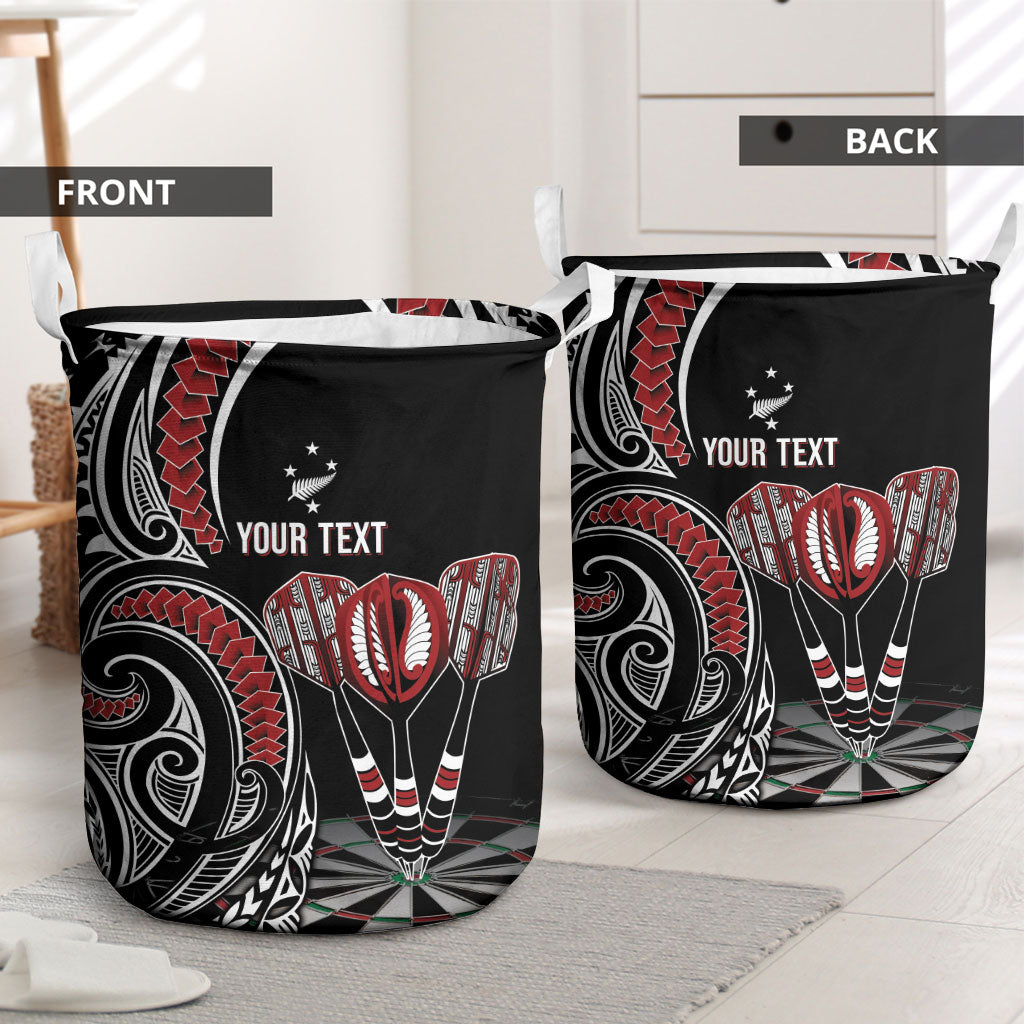 New Zealand Darts Personalized Hei Manaia Laundry Basket Classic Kowhaiwhai