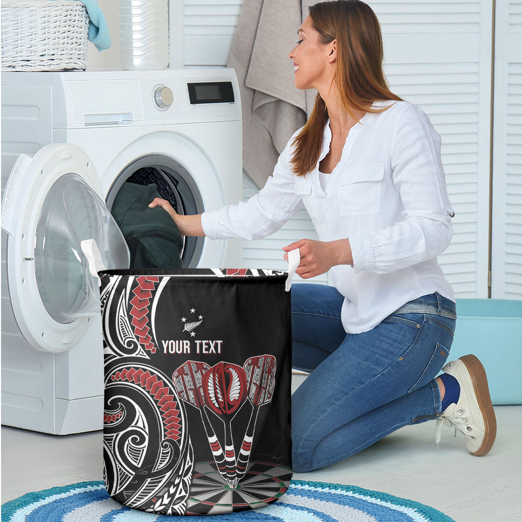 New Zealand Darts Personalized Hei Manaia Laundry Basket Classic Kowhaiwhai