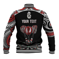 New Zealand Darts Personalized Hei Manaia Baseball Jacket Classic Kowhaiwhai