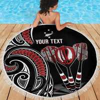 New Zealand Darts Personalized Hei Manaia Beach Blanket Classic Kowhaiwhai