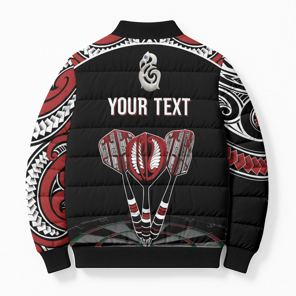 New Zealand Darts Personalized Hei Manaia Bomber Puffer Jacket Classic Kowhaiwhai