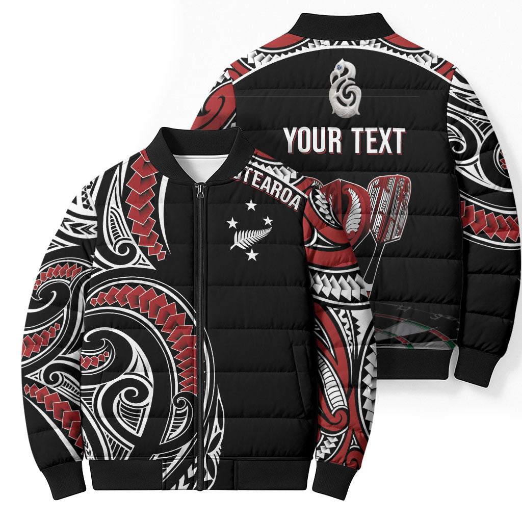 New Zealand Darts Personalized Hei Manaia Bomber Puffer Jacket Classic Kowhaiwhai