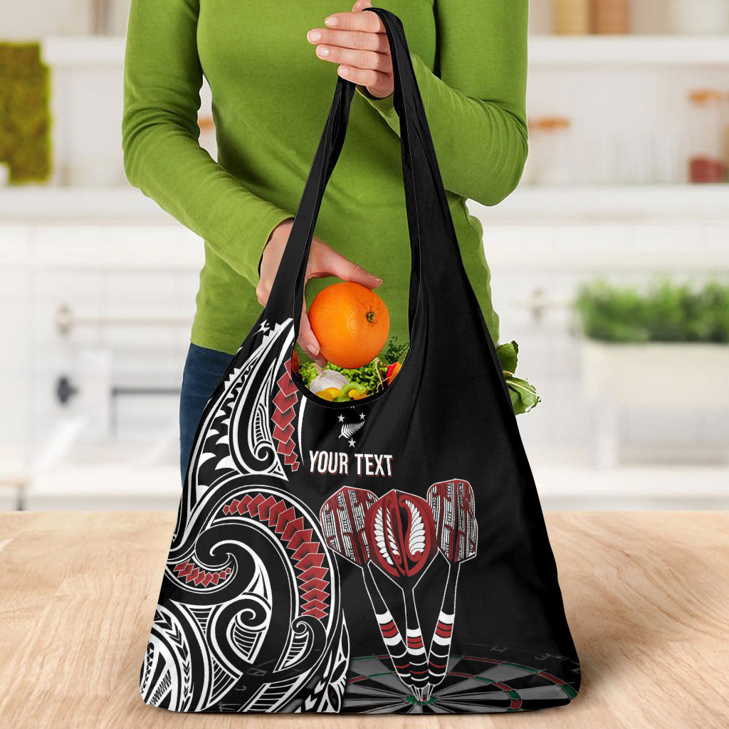 New Zealand Darts Personalized Hei Manaia Grocery Bag Classic Kowhaiwhai