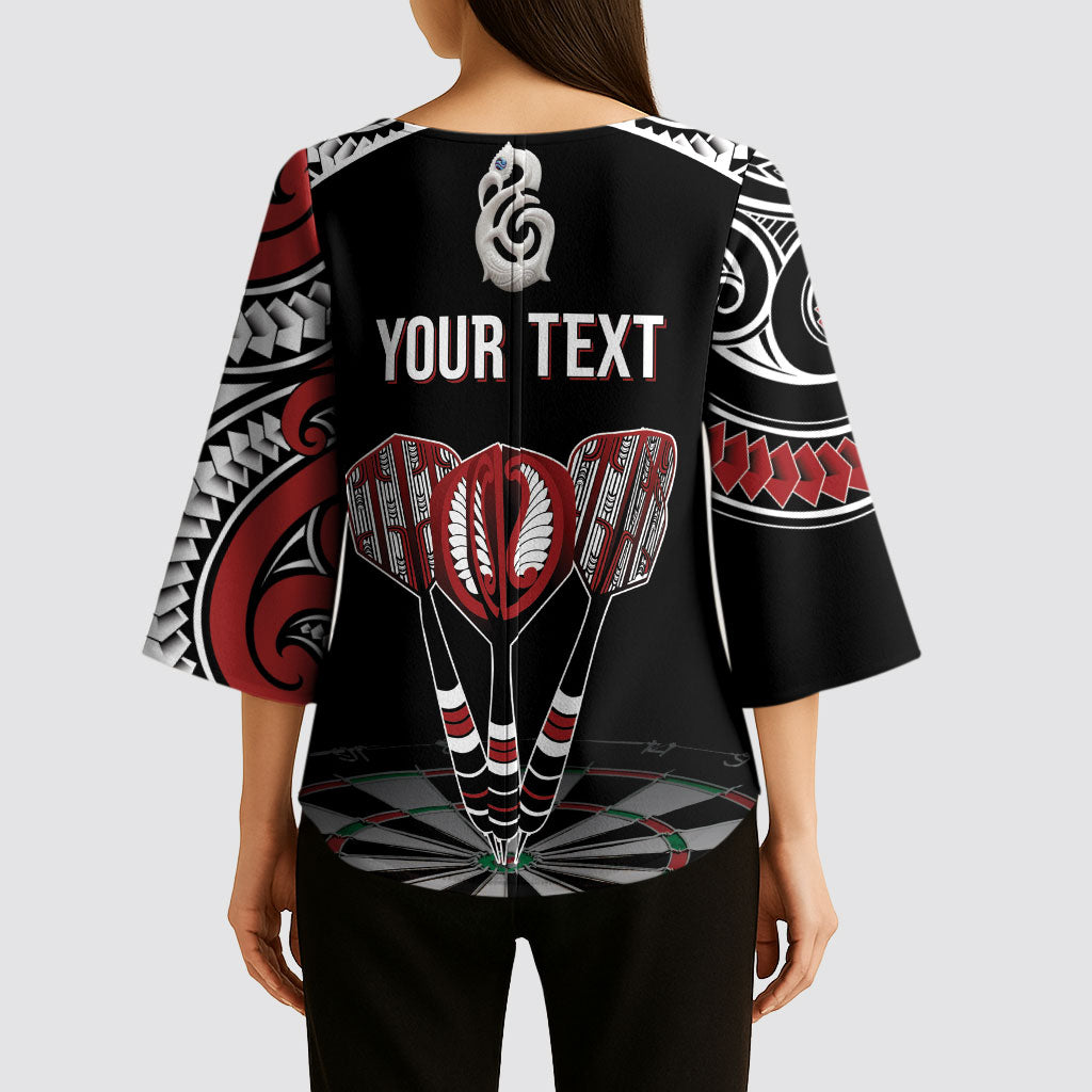 New Zealand Darts Personalized Hei Manaia Kimono Sleeve Blouse Classic Kowhaiwhai