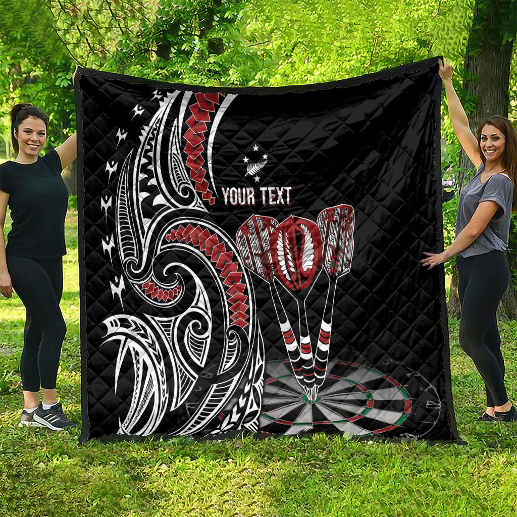 New Zealand Darts Personalized Hei Manaia Quilt Classic Kowhaiwhai