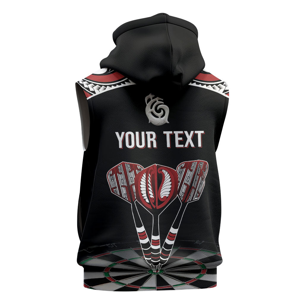 New Zealand Darts Personalized Hei Manaia Sleeveless Hoodie Classic Kowhaiwhai