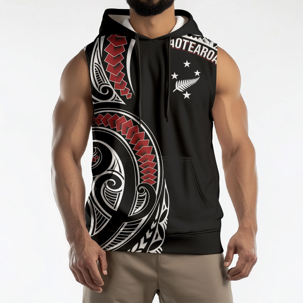 New Zealand Darts Personalized Hei Manaia Sleeveless Hoodie Classic Kowhaiwhai