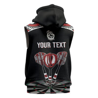 New Zealand Darts Personalized Hei Manaia Sleeveless Zip Hoodie Classic Kowhaiwhai
