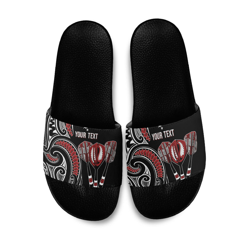 New Zealand Darts Personalized Hei Manaia Slide Sandals Classic Kowhaiwhai