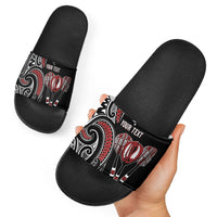 New Zealand Darts Personalized Hei Manaia Slide Sandals Classic Kowhaiwhai