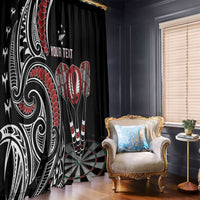 New Zealand Darts Personalized Hei Manaia Window Curtain Classic Kowhaiwhai