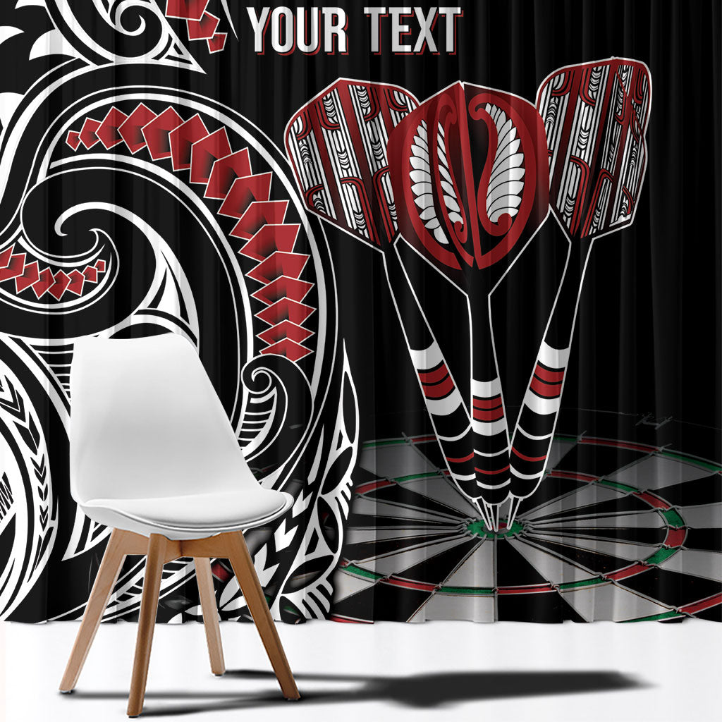 New Zealand Darts Personalized Hei Manaia Window Curtain Classic Kowhaiwhai