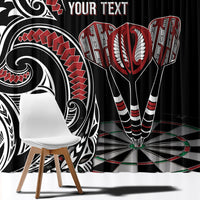 New Zealand Darts Personalized Hei Manaia Window Curtain Classic Kowhaiwhai