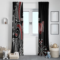 New Zealand Darts Personalized Hei Manaia Window Curtain Classic Kowhaiwhai