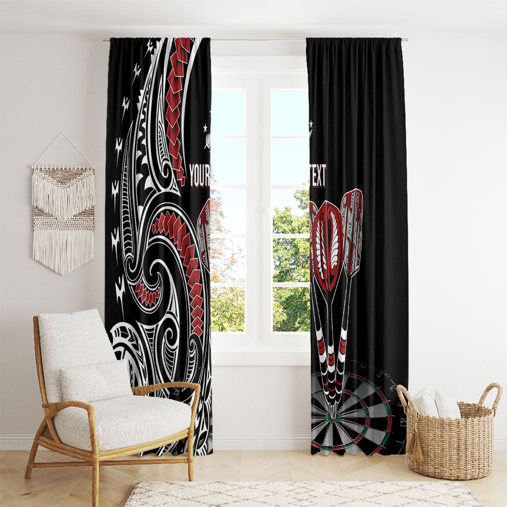 New Zealand Darts Personalized Hei Manaia Window Curtain Classic Kowhaiwhai