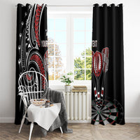 New Zealand Darts Personalized Hei Manaia Window Curtain Classic Kowhaiwhai