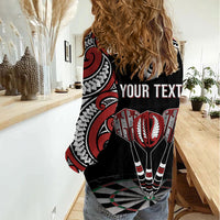 New Zealand Darts Personalized Hei Manaia Women Casual Shirt Classic Kowhaiwhai