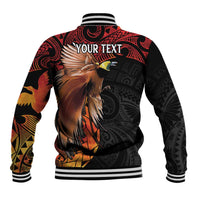 Papua New Guinea Personalised Baseball Jacket Grunge Style 49th Independence Anni