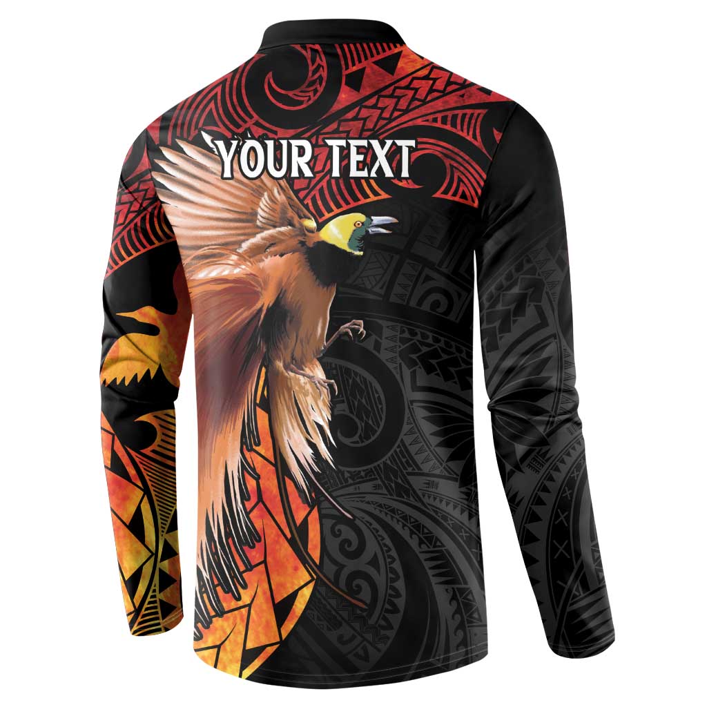 Papua New Guinea Personalised Button Sweatshirt Grunge Style 49th Independence Anni