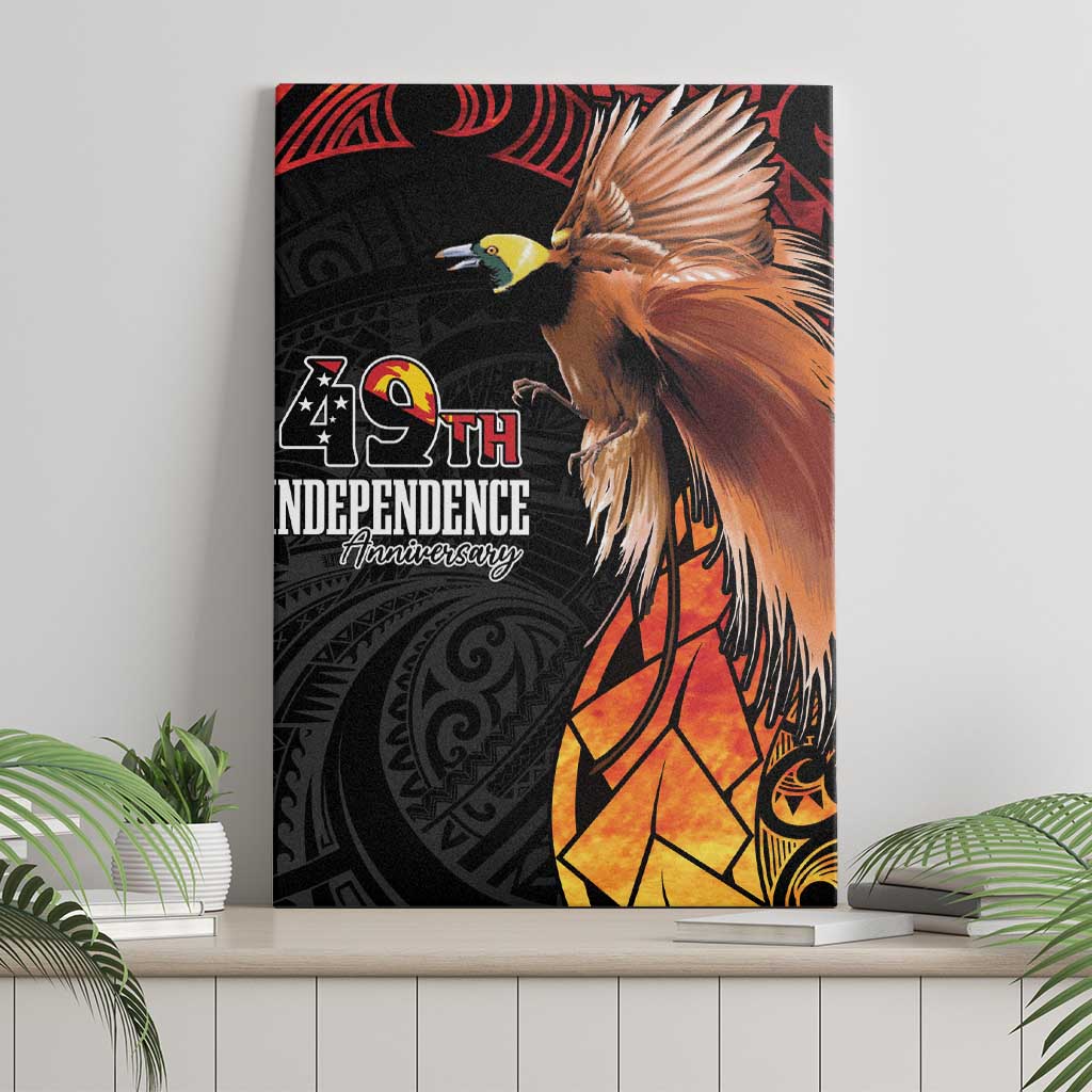 Papua New Guinea Canvas Wall Art Grunge Style 49th Independence Anni