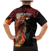 Papua New Guinea Personalised Family Matching Mermaid Dress and Hawaiian Shirt Grunge Style 49th Independence Anni