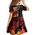 Papua New Guinea Personalised Family Matching Tank Maxi Dress and Hawaiian Shirt Grunge Style 49th Independence Anni