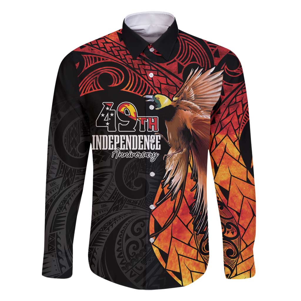 Papua New Guinea Personalised Family Matching Tank Maxi Dress and Hawaiian Shirt Grunge Style 49th Independence Anni