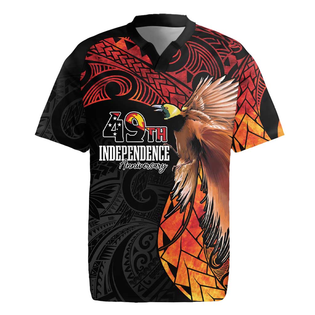 Papua New Guinea Personalised Rugby Jersey Grunge Style 49th Independence Anni