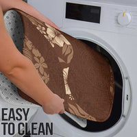 Aloha Hawaii Floral Tapa Bathroom Set Patchwork Mocha - Polynesian Pride