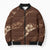 Aloha Hawaii Floral Tapa Bomber Puffer Jacket Patchwork Mocha - Polynesian Pride