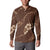 Aloha Hawaii Floral Tapa Button Sweatshirt Patchwork Mocha - Polynesian Pride