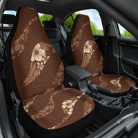 Aloha Hawaii Floral Tapa Car Seat Cover Patchwork Mocha - Polynesian Pride