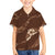 Aloha Hawaii Floral Tapa Family Matching Long Sleeve Bodycon Dress and Hawaiian Shirt Patchwork Mocha - Polynesian Pride