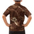 Aloha Hawaii Floral Tapa Family Matching Mermaid Dress and Hawaiian Shirt Patchwork Mocha - Polynesian Pride