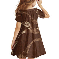 Aloha Hawaii Floral Tapa Family Matching Mermaid Dress and Hawaiian Shirt Patchwork Mocha - Polynesian Pride