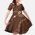 Aloha Hawaii Floral Tapa Family Matching Puletasi and Hawaiian Shirt Patchwork Mocha - Polynesian Pride
